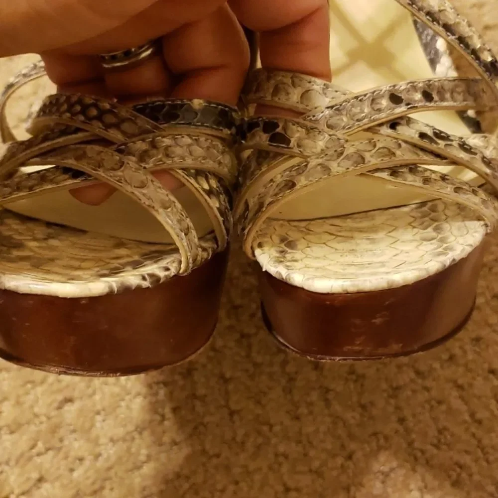 Alexandre Birman snake pattern wedg…‎